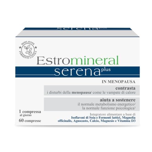 Estromineral Serena Plus, 60 Compresse, Integratore Menopausa Isoflavoni 60 unit