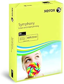 Xerox Symphony Coloured Paper Multifunctional Ream-Wrapped 80gsm A4 Yellow Ref 003R93975 [500 Sheets]