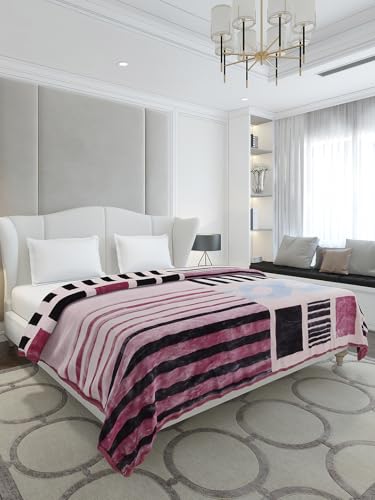 Image of Monte Carlo Double Bed Heavy Winter Blanket Gulnar 3 Ply 900 GSM | 4.7 KG (240x220 CM), Magenta