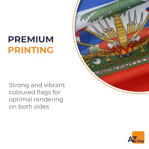 AZ FLAG, Haiti Flag, 3x5 Ft, Light Polyester Haitian Banner with Two Brass Eyelets, Fade Resistant, Vivid Colors - Image 3