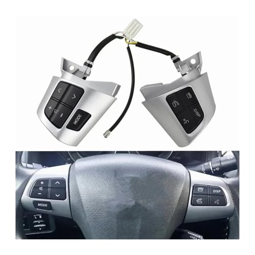 Bouton de commande audio volant pour Toyota Corolla 2010-2013 argenté