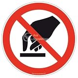 AUA SIGNALETIQUE - Interdiction de Toucher P010 - Ø 130 mm, PVC 1.5mm