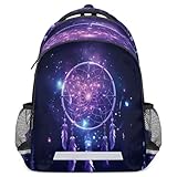GzLeyigou Mochila Dream Catcher para meninos, meninas, crianças, mochila escolar, mochila escolar, feminina, masculina, casual, para estudantes, universitários, bolsas de viagem galáxia, Multi