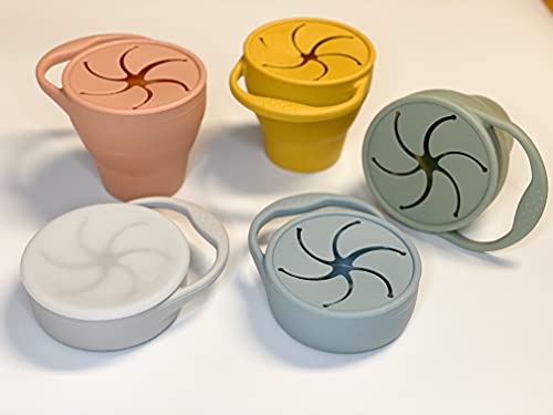 Silikon Snackbox/Snack-Becher für Babys und Kleinkinder/Snack Cup für unterwegs mit Deckel (rosa) Cover