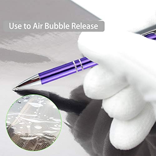 Weeding Pen for Vinyl Weeder Pen Tool Air Release Pin Pen Tool Stainless Steel Point Retractable Craft (Purple)
