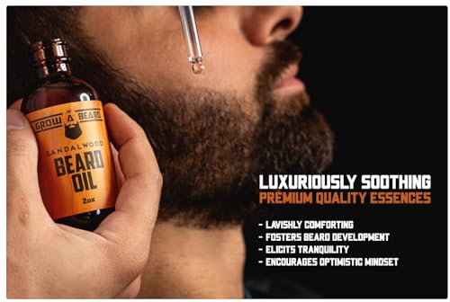 Beard Oil For Men, Beard Growth Oil, Beard Care, Best Beard Oil, All Natural, Sandalwood & Citrus Scent, Mens Gifts (2 Pack Of 2 oz) - Image 6