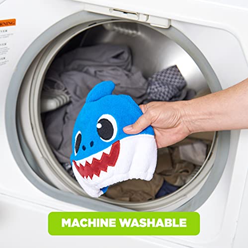 Image of Ginsey Baby Shark's Daddy Shark Children's Hair Drying Towel Cap, Blue