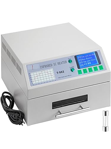 T962A T962 Desktop Reflow Oven Soldering Station Welding Machine Infrared Heater PCB Board SMD SMT BGA Rework Station Tool(T-962A)