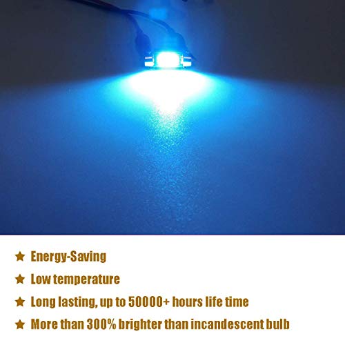 Ibrightstar Newest 9-30V Extremely Bright 211-2 212-2 578 Festoon Led Bulbs Error Free 1.61" 41Mm For Interior Map Dome Lights And License Plate Courtesy Lights, Ice Blue #TOP2
