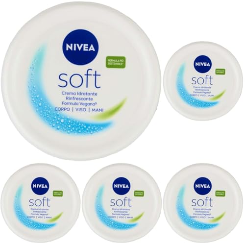 NIVEA Soft Mehrzweckcreme, 1 x 300 ml, feuchtigkeitsspendende und erfrischende Creme, für Gesicht, Körper und Hände, schnell einziehend… – Ansicht 1