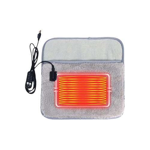 Tewzafiya Calentador eléctrico para pies | ajustable y lavable con 5 ajustes, placa calefactora eléctrica para pies con toma – para madre, abuela, adultos, adolescentes, ancianos, cama sofá