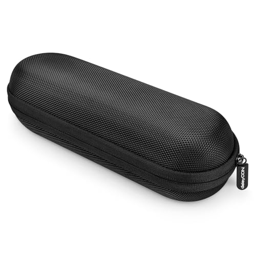 deleyCON Reiseetui Aufbewahrungsbox Reisebox Hartschalentasche Hardcase Schutz Hülle Reisetasche mit Netztaschen für elektrische Zahnbürsten Rasierer Kämme Pflegeartikel Kosmetik - Schwarz