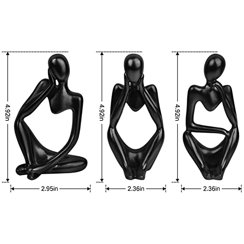 ANAKEY Black Decor Thinker Statue Abstract Art Sculpture, modernsculpture Black Resin Collectible Figurines ,for Home Living Room ,Office Desktop Shelf ,Cabinets Decoration,Christmas ANAKEY Black Decor Thinker Statue Abstract Art Sculpture, modernsculpture Black Resin Collectible Figurines ,for Home Living Room ,Office Desktop Shelf ,Cabinets Decoration,Christmas