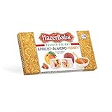 Hazer Baba Turkish Delight Candy with Apricot, Almond & Honey, Gourmet Snack Box, Traditional, Turkish Lokum, Unique Sweets, Loukumi, Delicias Turcas, Halal, Kosher, 16oz (454g)