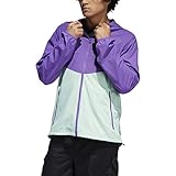 adidas Originals Men's Dekum Packable Wind Jacket, active purple/clear mint, Medium