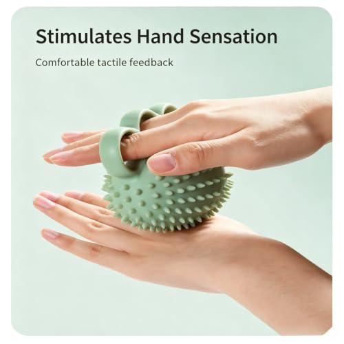 Image of Electric Hand Grip Strengthener Finger Exercise Ball, 3 Modes Vibration Therapy Ball with Magnetic Roller, Rechargeable Silicone Hand Squeeze Ball for Stroke Recovery, Arthritis, Carpal Tunnel & Stress Relief (1100mAh, 10Min Auto-Off)