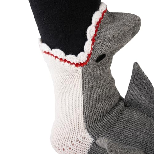 Image of LOLAT Novelty Animal Socks Knit Shark T-Rex Dinosaur Alligator Croc Sock for Christmas Gifts Creative Home Warm