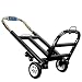 HIGHKAS Chariots à Main Portables Multifonctions, véhicules de Recyclage, Chariot de Courses, Montez Les escaliers, Cadre en Acier Pliable, Portant Une Roue en Caoutchouc, Charge 110 kg, Noir, 28 x