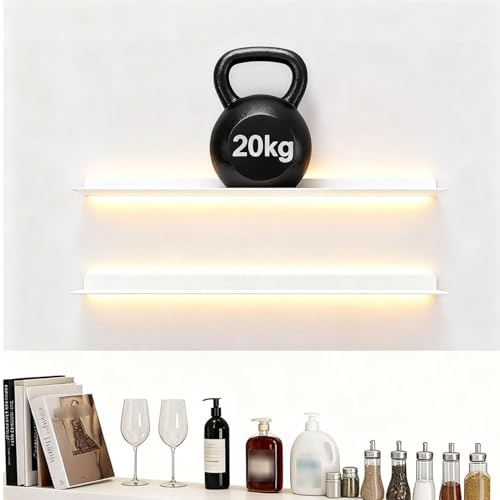 Étagère murale flottante LED pour sublimer la décoration moderne de votre salon