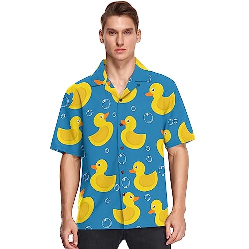 Amazon.com: visesunny Yellow Rubber Duck Bubble Blue Hawaiian