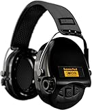 Sordin Supreme Pro-X Ear Defenders for Hunting & Shooting - Active & Electronic - US Headband & Gel Kits - Gray Headband, Black Cups