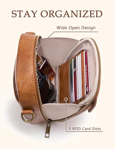 Yarnic Small Crossbody Bag, Vegan Leather Cell Phone Purse for Women, Vintage Wallet Bag with Card Slots2