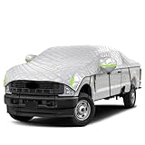 Kistrba Hail Car Cover for Full-Size Truck 238-248 Inches Long, 4-Layer Thickened Cotton Fabric Cover Protector, Custom Fit Folding Sun Shade Protection Blocker Windshield Cover