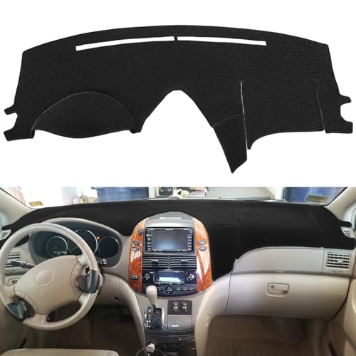 Dash Cover Mat Custom Fit for Toyota Sienna 2004-2010, Dashboard Cover Pad Carpet Protector (Black) F99 by Fcovergurus - Used condition - US$23.31