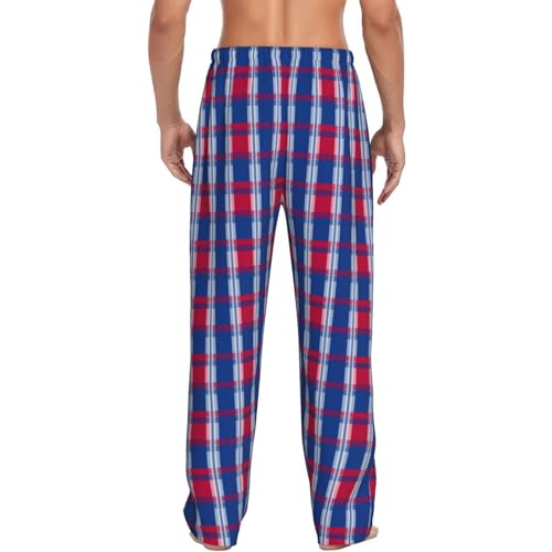Men's Plaid Pajama Pants Custom Name Number Comfy Drawstring Pajama Lounge Sleep Pants with Pockets3