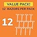 BIC Sensitive 3 Disposable Razors for Men With 3 Blades for Sensitive Skin, 12 Count Value Pack of Shaving Razors