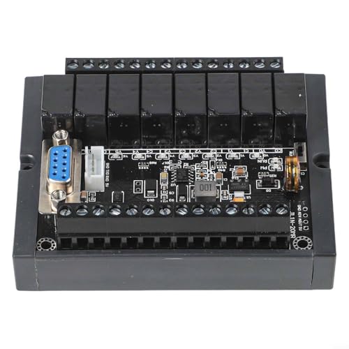 PLC Industrial Control Board FX1N-20MR 12 Input 8 Output for Relay Output Programmable Controller with 32-Bit ARM, Compact Design for Automation and Home Use(B)