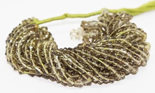 Quartz citron perles facettées 3-4mm pierres naturelles - 2