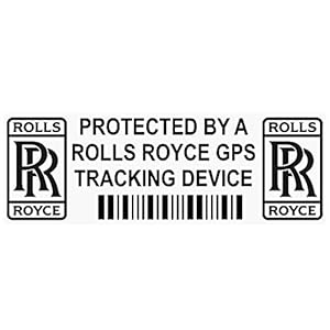 Platinum Place 5 x PPROLLSROYCEGPSBLK GPS ZWART Tracking Device Beveiliging WINDOW Stickers 87x30mm-Auto, Van Alarm Tracker