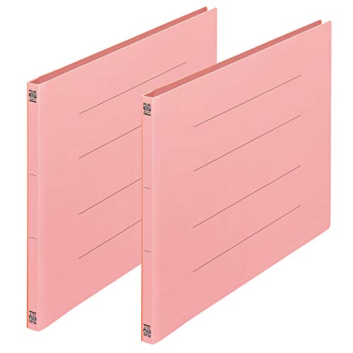 a20　ファイル2冊 アスクル パイプ式ファイル 両開き ベーシックカラースーパー（2