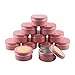 BasicPacking 12 Stück 80ml Rosa Leere Rund Aluminiumdose mit Schraubdeckel Alu-Dose Aluminium Schraubdose Cremedose Kerzendosen Kosmetikdosen Blechdosen Aludose mit 12 Stück 50mm Aufkleber