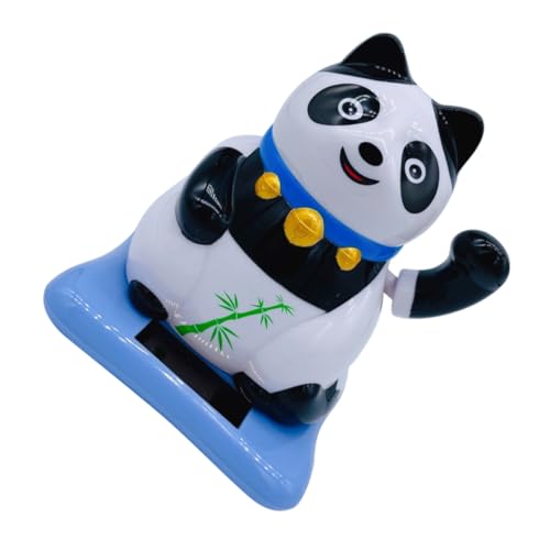 Gatuida Adorno De Panda Cabeza Moviéndose Adorno Solar Para Auto Juguete Panda Adorable Adorno Para Tablero Figura De Panda Para Auto Juguete Solar Para Auto Animal Bailarín
