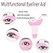 3PCS Eyeliner Stencils Mascara Shield Silicone Eyeliner Applicator Tool Multifunctional Makeup Tool Eyeshadow Lipstick Mascara Eyeliner Guide Wing Eyeliner Tool for Beginners(Pink) FMOYSIEN