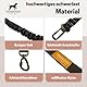 VierbeinerStube® Hundegurt fürs Auto – Sicherheitsgurt mit 360° Karabiner – Für alle Hunderassen & Fahrzeugtypen – Länge 50–80 cm