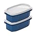 TATAY Urban Food Casual - Recambios 2 Contenedores Ovalados con Cierre a Presión de 0.5L Color Azul