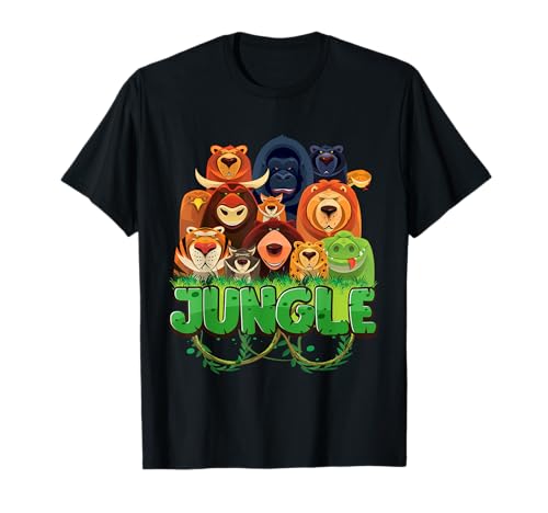 Drôle Jungle Animation Kawaii Zoo Animaux Graphic Outfit T-Shirt