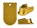 NDZ Performance Magazine Base Plate with Finger Extension for Sig P365 .380 ACP – Plain – Gold – Anodized Aluminum – Made in USA
