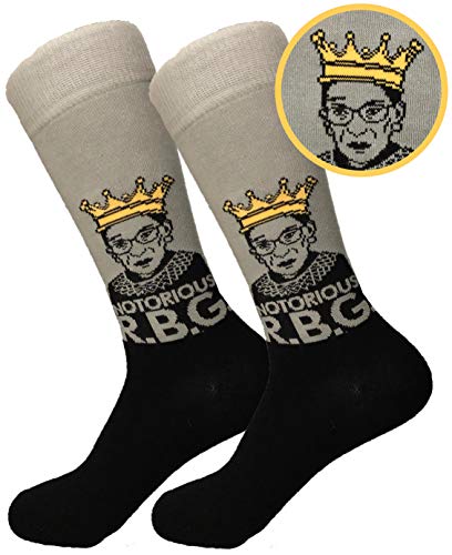 Balanced Co. Ruth Bader Ginsburg Dress Socks Notorious RBG Socks Funny Socks Crazy Socks Casual Socks Novelty Socks