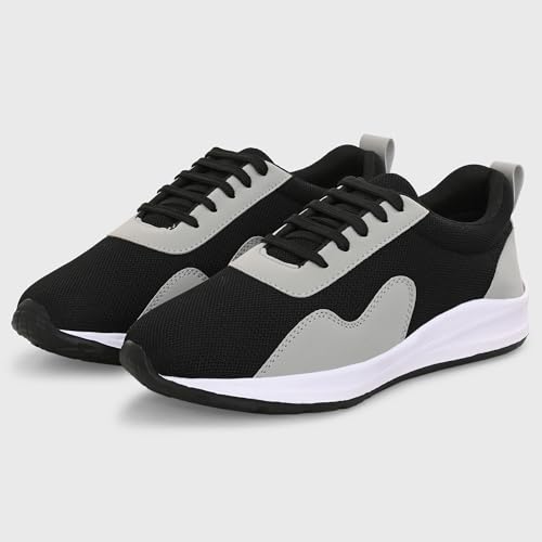 Image of Centrino Platform Sneakers for Men | Casual Shoes for Man Stylish | Chunky Sole Lace-Up Canvas Walking Shoes | Cushioned Insole | Lightweight Breathable Comfortable | Anti-Skid Sole | Mens Shoes New (6820)