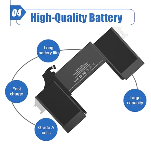 Image of A1965 Laptop Battery Replacement for MacBook Air 13 inch Retina A1932 (2018-2019) A2179 2020 (EMC 3184 3302), Laptop Battery A1965 11.4V 49.9Wh 4379mAh