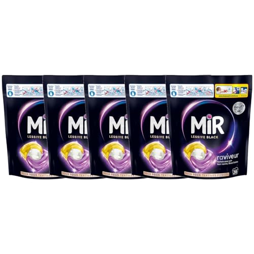 MIR - Lessive capsule Black Doypack - Lot de 5 x 20