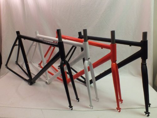 Motobecane Unbranded Fixie Record Bicycle Frame Set (Gloss Black, 54cm)