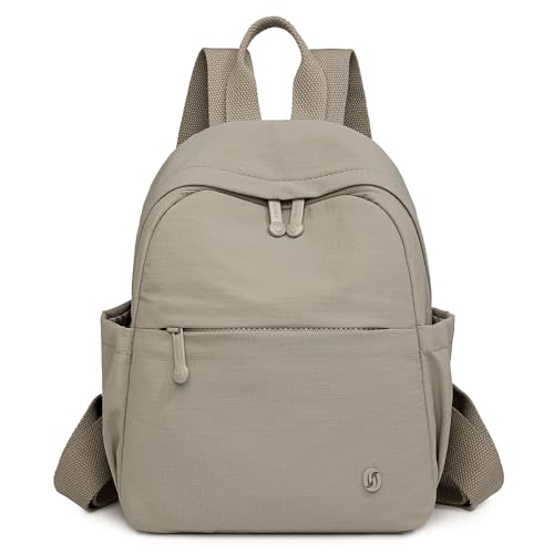 JIANLINST Rucksack Damen Klein Cityrucksack Women Modern Kleiner Tagesrucksack Casual Daypack Wasserdicht Mini Damenrucksäcke für Lässig Reisen Schule Grau