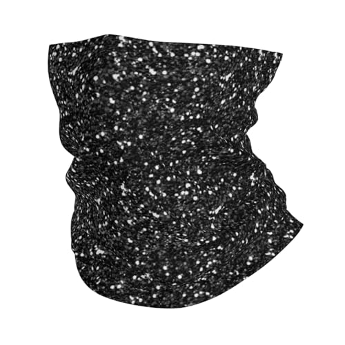 EBOSCUJW White Silver Gray Glitter Diamond Glitter, Bandana Neck Gaiter Soft Face Cover Neck Warmer Tube Half Face Mask Scarf Balaclava