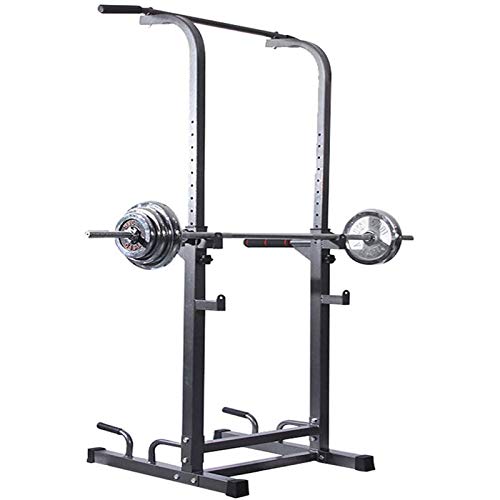 GTYHJUIK Fitness Squat Barbell Rack, Barra del Levantamiento Squat Rack, Dominadas y Jaula Sentadillas Entrenamiento, Multifuncional Soporte Ajustable Peso Máximo de 260kg
