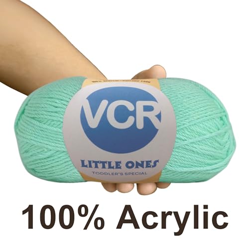 Image of VCR Mint Yarn, 100 Grams Hank, 190 Meters Length, Acrylic Ball for Crochet and Knitting, Soft Crosia Threads, Pack of 1 Yarn, Suitable for DIY Crafts
